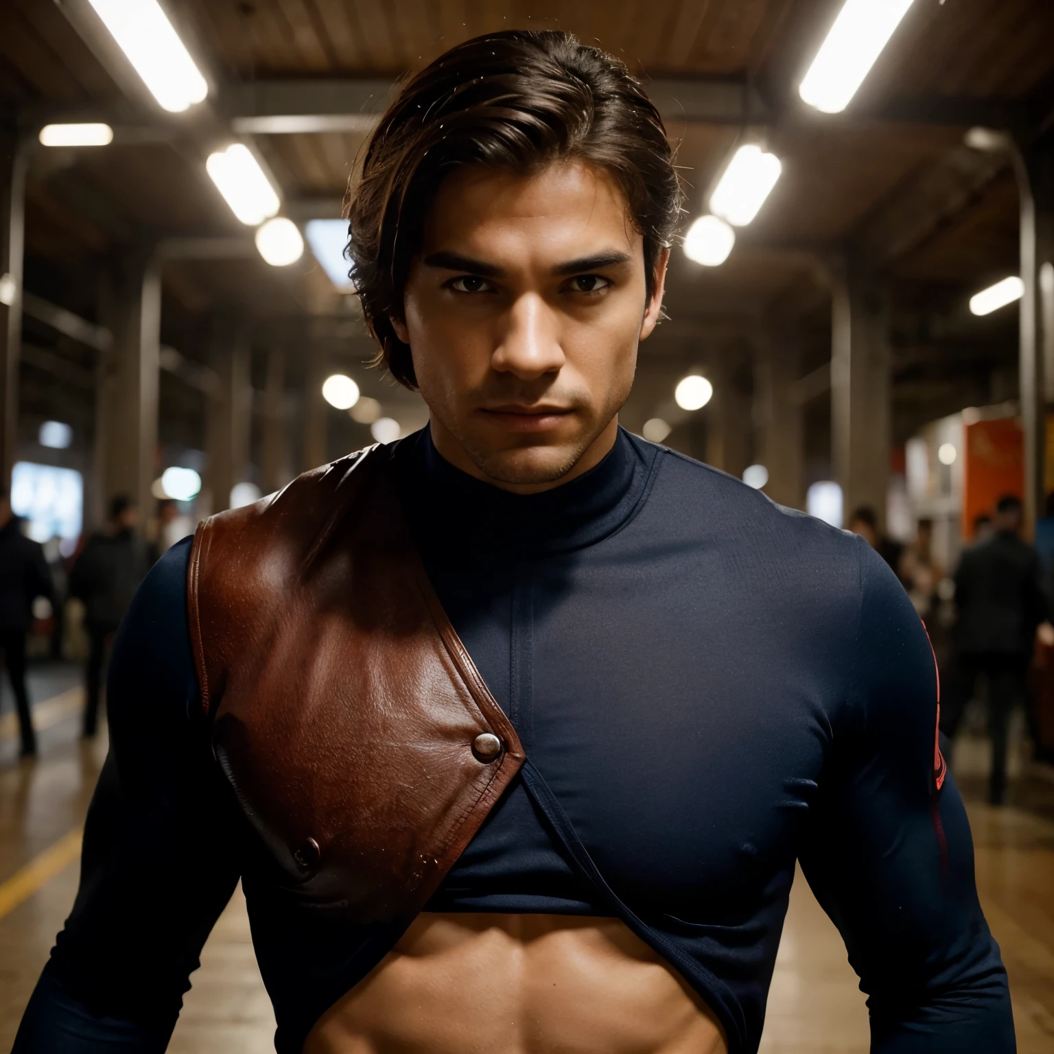 Zayn Malik is blindfold and chained up in a torture chamber in silk boxer shorts