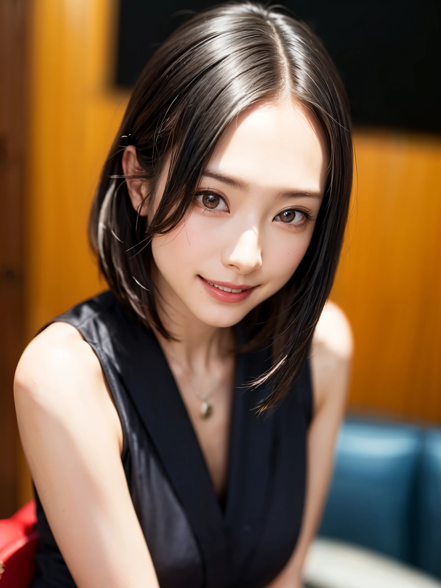 (table top, highest quality、High resolution:1.4、very attractive beauty、Adds intense highlights to the eyes、look closely at the camera:1.4、Beautiful woman full of charm、ideal body proportions、perfect anatomy、brunette short bob hair、shiny hair、bangs:1.4、光沢のあるbangs:1.4、lip gloss),1 girl, Report, light brown shiny hair, scarf,realistic, looking at the viewer、Please tilt your head slightly, bright colored crystal light blue eyes, short and shiny hair、 chest中央に穴の開いた白いタートルネックの衣装,chestの真ん中に丸い穴のあるセクシーな白いタートルネック ニット セーター、 lips, lip gloss, Upper body、Big eyes、eyelash、face is a little red、embarrassing)、((italian road in winter))、((short hair with Big eyess、Give students very powerful highlights、{Huge|big|Hugeな|mega} chest:1.6、very bigger chest、look at the audience、very beautiful beauty、show me your ears、long neck、smile、smile、Happy、beautiful teeth、口を開いてsmile、heart shaped eyes))、28 years old、very cute super model、