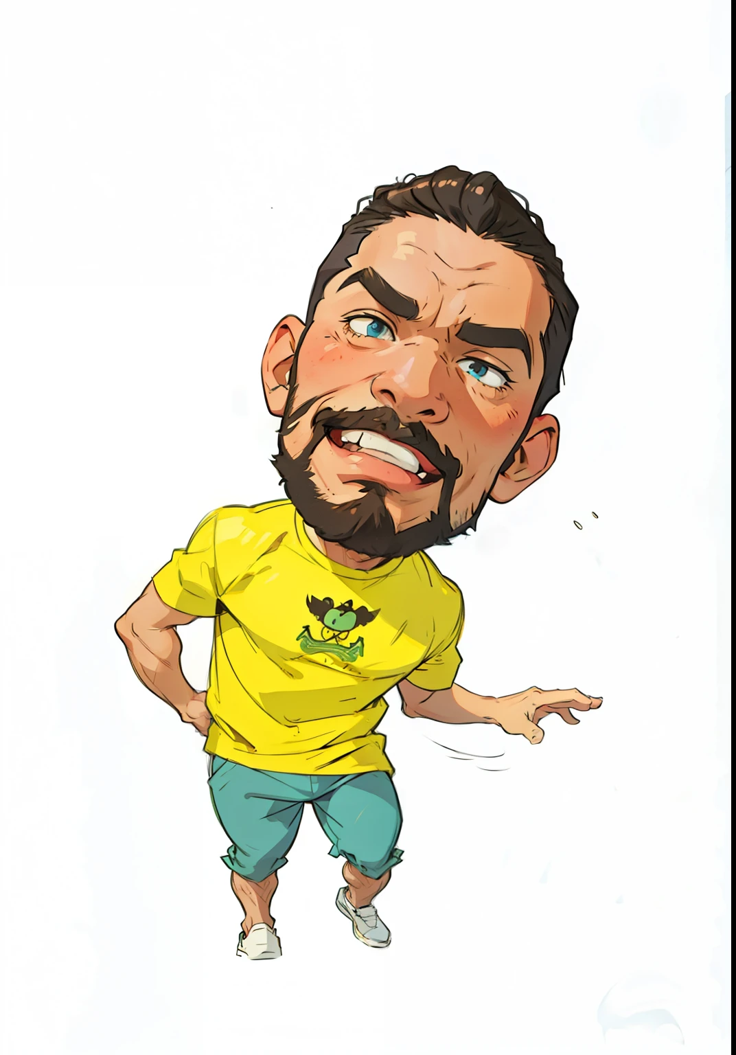 Caricature, men, cartoon style.
