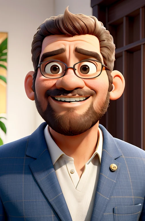 obra de arte, da melhor qualidade, (Presidente Lula), barba branca, Baixa estatura, parado no parque, vestindo um terno preto, sympathetic look, sorriso, looking at the photographer, pequena estrela vermelha na lapela