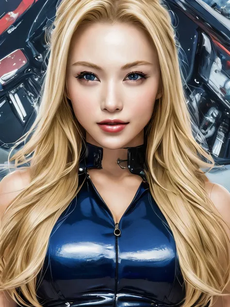 (masterpiece:1.4)、(highest quality:1.4)、
1 girl, bewitching grid girl, blonde long hair, looking at the viewer, solo ,realistic,...