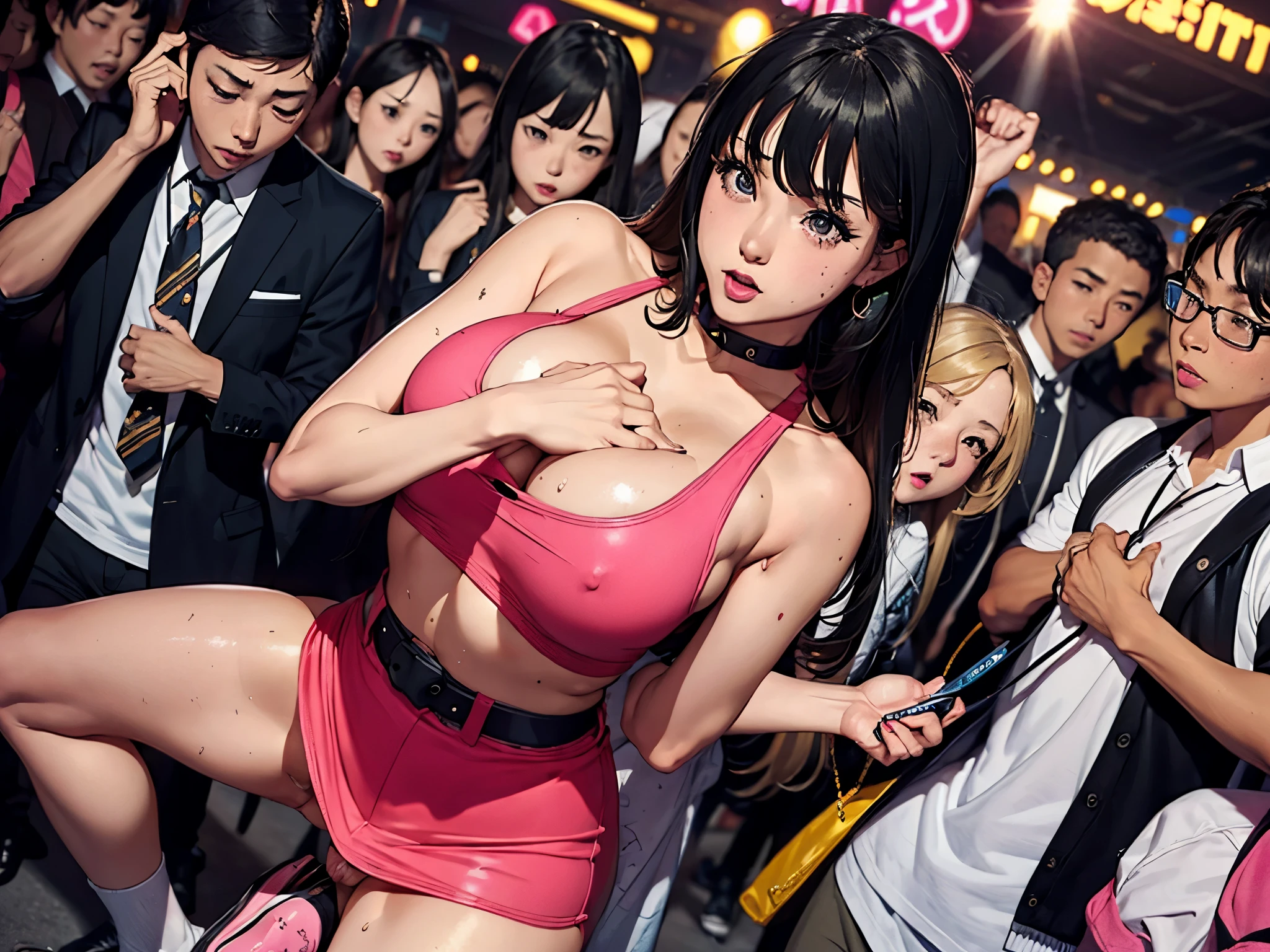 (((vulgar))),Juliana Tokyo,Japan 、super breast,Sweaty skin,juice from having an orgasm,vaginal secretions,vulgar disco club、having sex ,vulgar dance、crowd