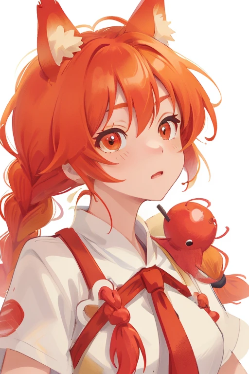 mayumi, (red_pupils), yellow_hair, side_braid, animal_ears, masterpiece, best quality, ultra-detailed, solo, 1girl