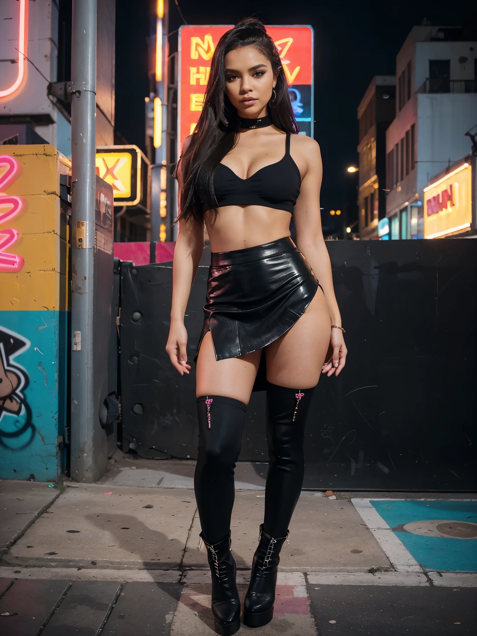 
(best quality,ultra-detailed),Horny girl mini skirt,girls in a modern urban setting,pleated mini skirts, thigh-high stockings,heeled boots, low-cut tops, flirtatious poses,confident and seductive expressions, vibrant colors, colorful graffiti in the background, bright neon lights, energetic and dynamic atmosphere, street fashion,provocative fashion trends, urban chic style, urban nightlife,exquisite makeup, long flowing hair,floaty skirts and dancing movement,unapologetic attitude,empowered women,sexual liberation, fierce and bold personalities