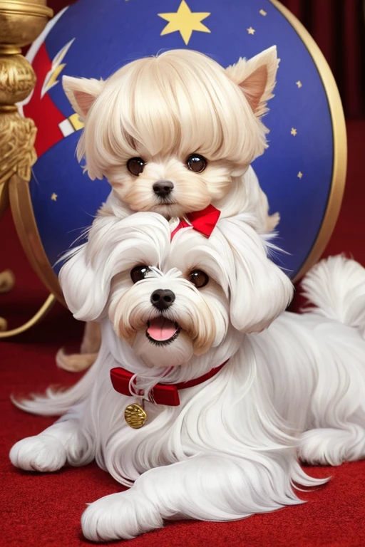 Ele usa Fantasia de Abelha, Mosquito, Astronauta, only Maltese dog with very long hair and albino fur color, brincando com seus Brinquedos em um lindo quarto fofo, Dog with an expression of happiness when he sees his owner, Cachorro com boca aberta, breed dog , German dwarf spitz, Lulu of Pomerania, Maltese ,Yorkshire Terrier,
