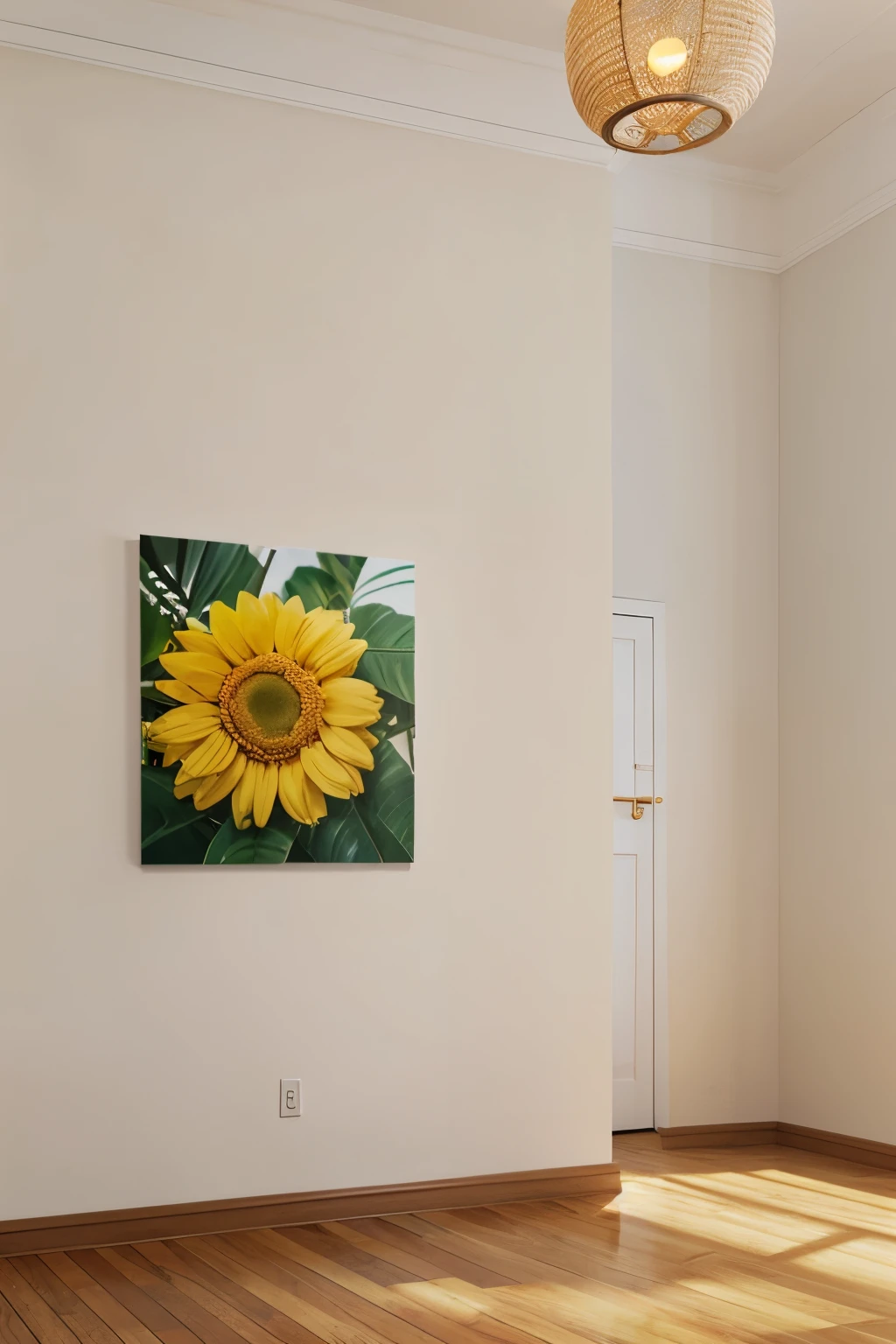 mockup for wall art, realistic, bright, Center