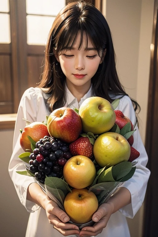 arrangement with fresh fruits