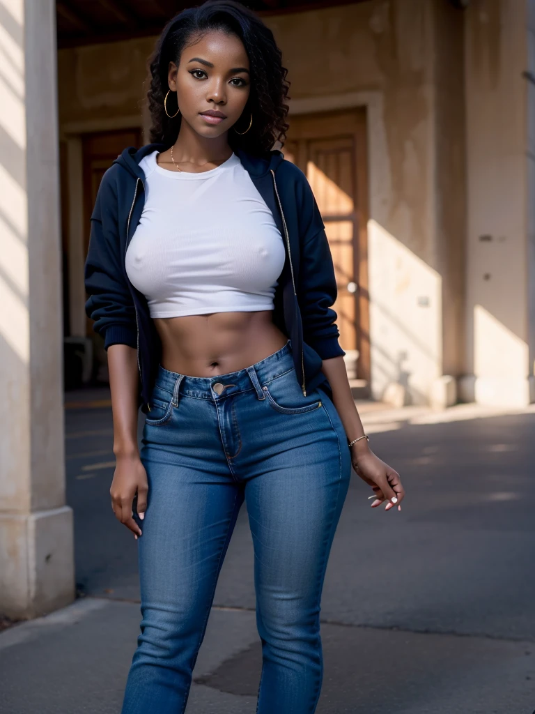 beautiful-sexy-ebony-african-american-girl-in-jeans-and-a-hoodie