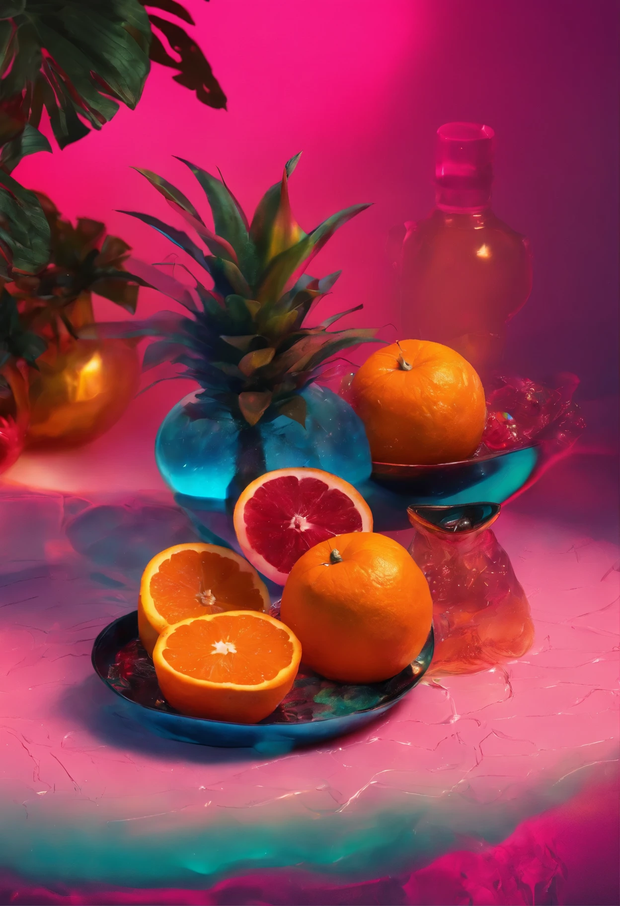 there are many bowls of oranges on a table with a candle, still life photography, old masters light composition, warm glow, rustic, still life, rendered art, wooden bowl, alchemical still made from clay, rendered in corona, bowl, portrait shot, colour, pot, photo still, old, by Etienne Delessert, by Frederik Vermehren