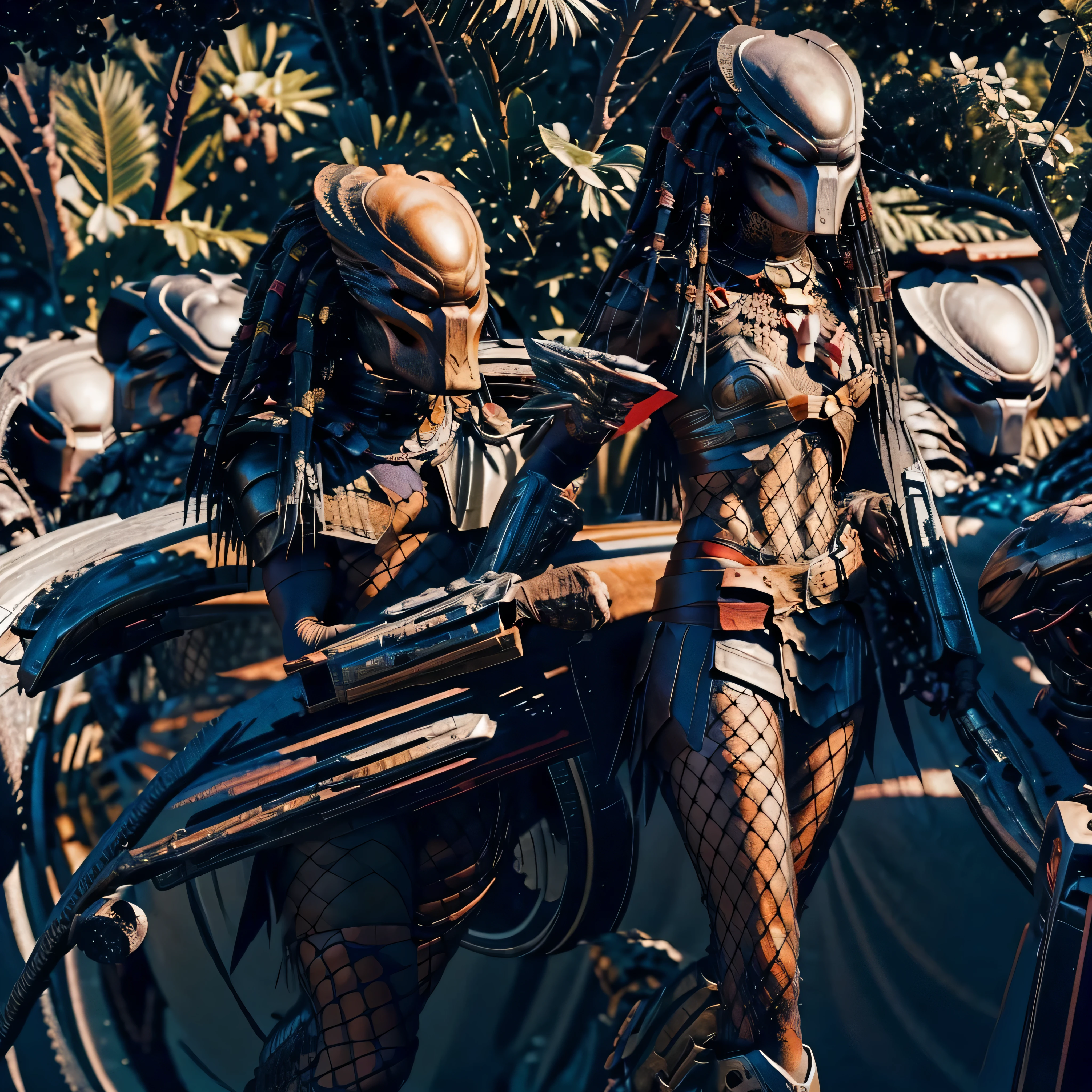 Metropole Yautja Predator (Predator`s Planet) radiant Nebulae stars hyper borealis starry_sky shootingstar vivid sunset panoramic sunrise epic sunshine (Predator from the movie) wearing heavy sexy armor's outfit leather, Predator riding a horse palefroi jump in the sky around Burning_Bush deep path equirectangular "Predator" Predator`s_City Masterpiece ultra UnrealEngine5 dagger 🍦🍹❤ dazzling saturate incandescentes Vivid Will-o'-the-wisp Symmetrical (gorgeous Princess Athletic extatique Tamned Skin😘sensual Effects Cheekbones Embarrassed redderer ultra_beautiful_eyes dark black lazulis turquoises saphirs👩mouth open tongue teeth obvious smile howling🎀👗⚜👒Floating Jacket Cape Shoulders-Off Shirt Lace Clavicles White Papillotes embroidered satin red thick leather breasts felt skirt matching ample swinging spinel navel waist cadena belt reveal heart padlock bristles scarlet pubis-hairy indigo silk snap garters thighs legs👡💅)🎪🎢🎡🎠 Cinematic_sunLight meticulously intricate ultra_high-details ultra_high-def ultra_high-res ultra_Photo-realistic ultra_high-quality ultra_sharpness focus accurate max perfection reflex extreme improved Octane-rendered opengl-shaders glsl-shader UHD XT3 DSLR HDR romm rgb pbr analogique color-coded shading 3DCG fxaa global illumination cgi vfx sfx fkaa txaa rtx ssao post-processing post-production cell-shading augmented tone-mapping sundrop contre-jours optimal onyx luminescence volumetric lighting contrast lightning floraison summon creature fleuraison incandescentes inox opal invocation monster beholder strange transparent graduated chrome Cristalline reflection population silver agate heart hearth Earth varied multi etc. --s 1000 --c 20 --q 20 --chaos 100