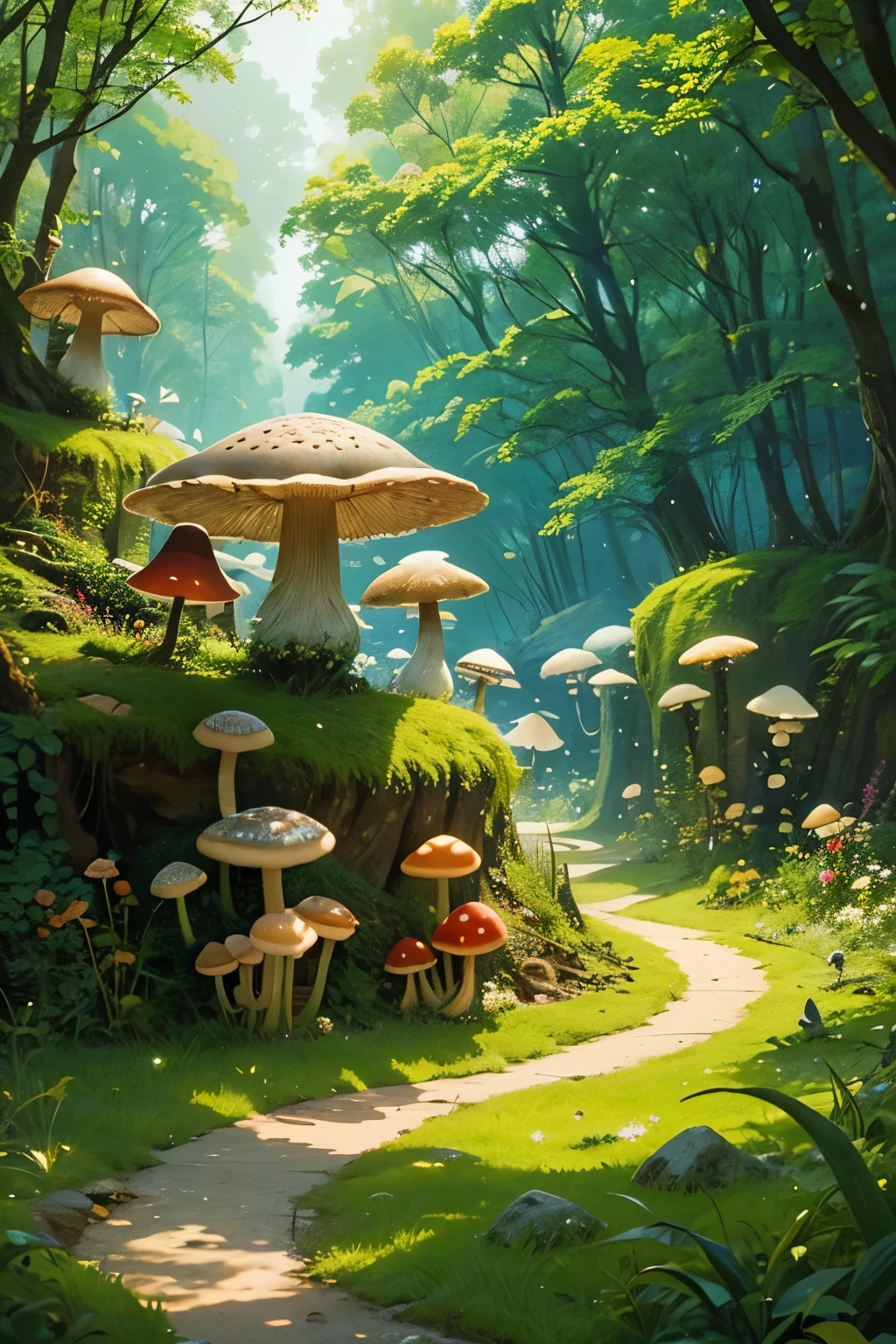Two enchanting mushrooms proudly stand in the midst of a tranquil road, their unique styles a breathtaking blend of macro and mushroom charm. With their caps upturned and bodies rooted deeply into the earth, they showcase an intricate web of intricacies, inviting a closer look. These magnificent toadstools are a sight to behold, with their wavy caps, gills, and stems adorned with fine details, reflecting the allure of the magical forest they call home.

Mushrooms and toadstools, these mythical beings, are born from the very soil beneath our feet. In this captivating scene, they form a sym