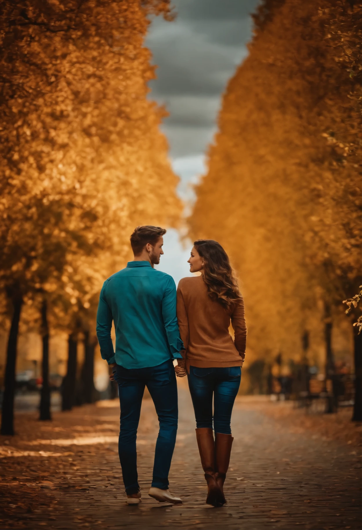 Créer une histoire d'un couple chez eux en plusieurs images