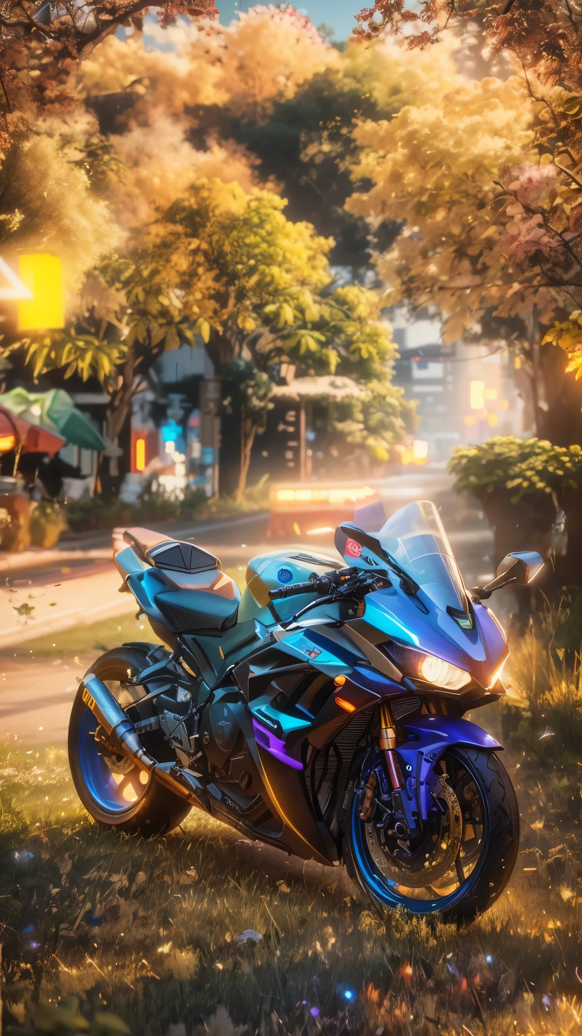 hiperrealisme:1.1),(detail:1.2),8k,cyberpunk,random colours,check background, bokeh
