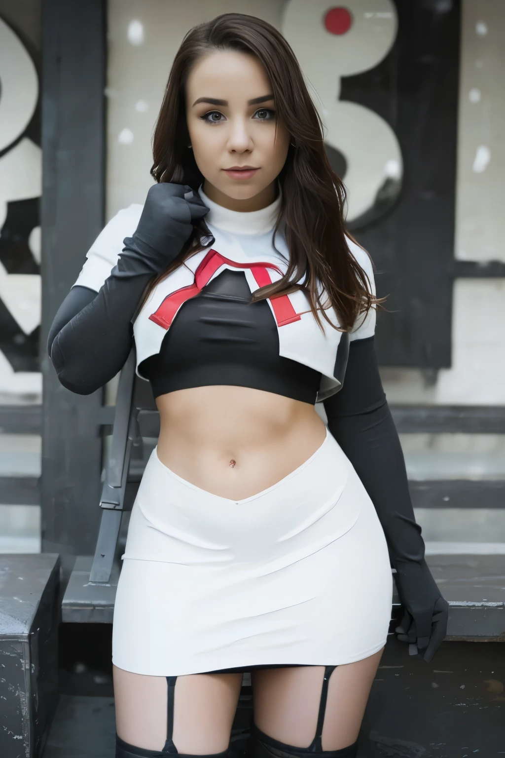 (((sexy Lara Croft schoolgirl))), (((HIGH LEVEL OF DETAIL))), ((sexy cheeky FACIAL EXPRESSION), (((LOOK AT THE VIEWER))), (((loose white shirt))), ((cleavage)), (((super realistic photo))), ((((super realistic photo))), ((wet, lubricated with oil))), (((darkroom))), (((first-person view))), with me))), (((black school skirt))), (((sexy clothes for black and white schoolgirls))), ((long white socks)), ((wide legs))