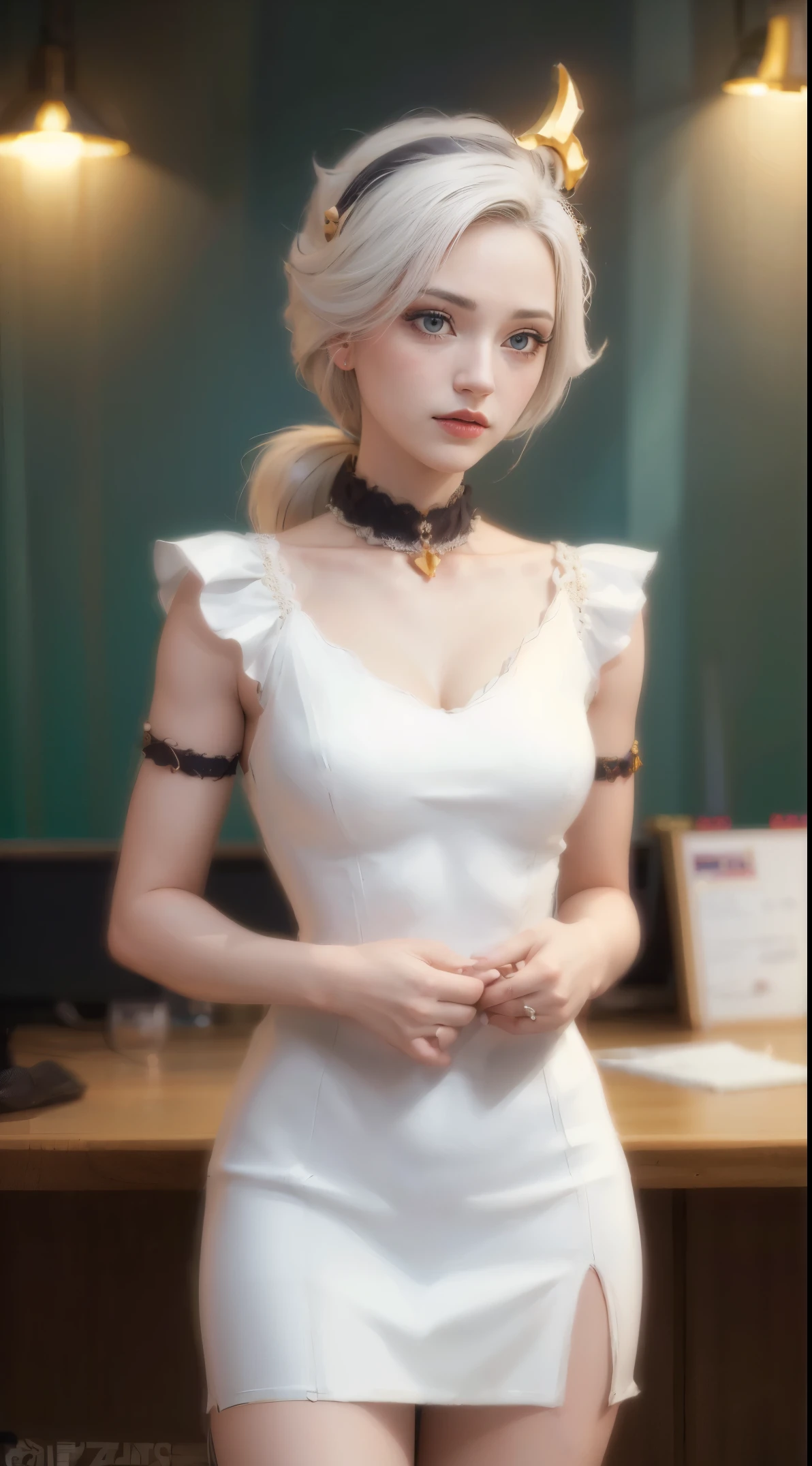ultra realista 8k CG, Impeccable, limpo, master part, arte profissional, obras de arte famosas, Cinematic lighting, Cinematic Flower, rosto perfeito, beautiful face, fantasia, Sonho, Motor Unreal 5, science fiction,   renda, renda trim, renda-trimmed legwear, luxo, jewelries, Diamante, ouro, pearl, gema, safira, rubi, esmeralda, detalhes intrincados, delicate pattern, encantador, sedutor, sedutor, Erotic, Encantadora, ornamento de cabelo, neckrenda, Brincos, pulseira, Armlet,halo,outono.
((,1girl, Pov,best quality,))  ,((((,1girl,  sozinho, Seios enormes:1.5, Vestido de Armadura, Meio Corpo,  Olhando para o Viewer, Standing))))