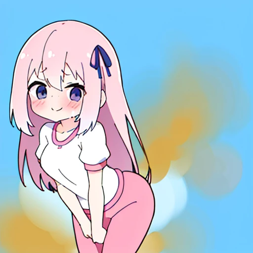 (master piece、super detail、highest quality、8k、32K、High resolution、Kyoto Animation Style Anime Illustration、highest qualityの公式アートの特徴: 1.6)、(caregiver) 、cute女の子 1 人、solo、Are standing、whole body、predecessor、Makeup、cute、: 1.3)、(Loli:1.2)、(cute:1.5)、セクシーなcute女の子、Morning park during a run、shortness of breath、(Sweat)1.4、Satisfied smile、Wearing a light brown sports bra and jogger pants、Transparent shirt、Soft and clean focus、Realistic lighting and shading、Active、dynamism、(light pink hair、twin blade、long hair、hair ribbon、cuteリボン: 1.1)、thin eyebrows、big breasts、women stink、fart、shyness、blush、Gas comes out of the butt、put pressure on your face、lots of gas、My body trembles、it makes a loud noise