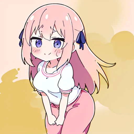 (master piece、super detail、highest quality、8k、32K、High resolution、Kyoto Animation Style Anime Illustration、highest qualityの公式アートの特徴: 1.6)、(caregiver) 、cute女の子 1 人、solo、Are standing、whole body、predecessor、Makeup、cute、: 1.3)、(Loli:1.2)、(cute:1.5)、セクシーなcute女の子、Morning park during a run、shortness of breath、(Sweat)1.4、Satisfied smile、Wearing a light brown sports bra and jogger pants、Transparent shirt、Soft and clean focus、Realistic lighting and shading、Active、dynamism、(light pink hair、twin blade、long hair、hair ribbon、cuteリボン: 1.1)、thin eyebrows、big breasts、women stink、fart、shyness、blush、Gas comes out of the butt、put pressure on your face、lots of gas、My body trembles、Hip Attack、big ass