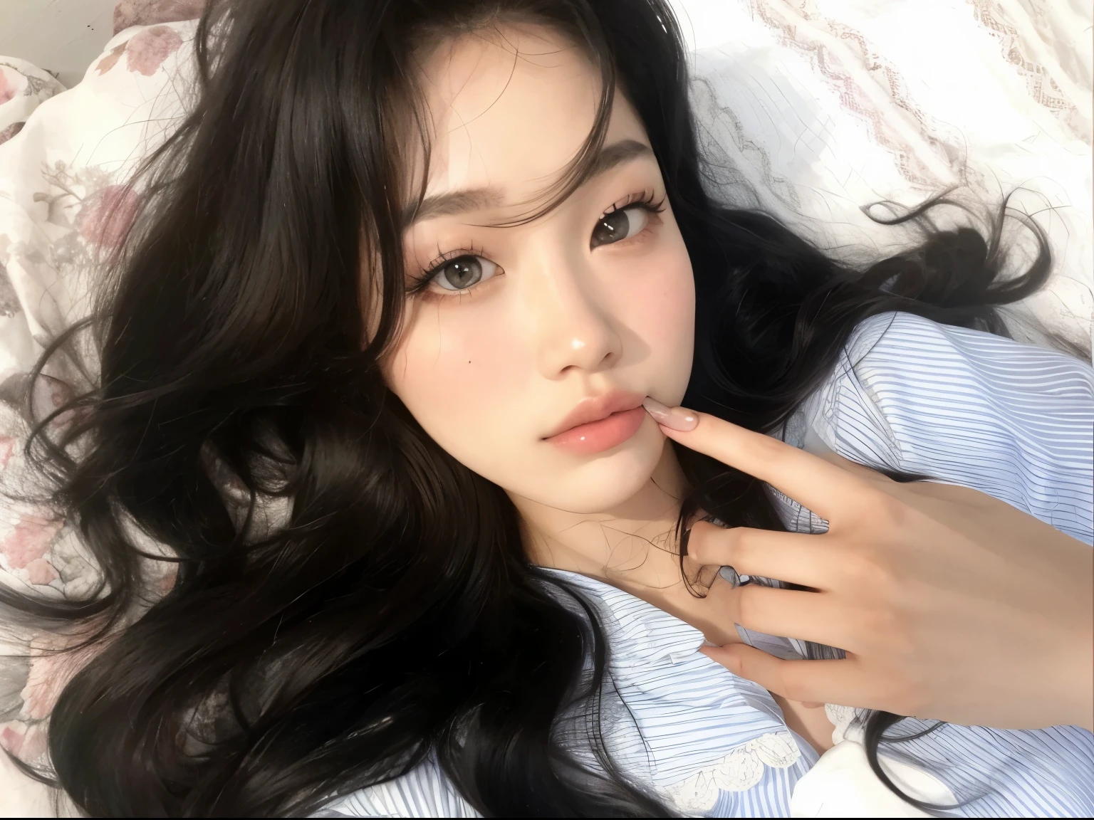 Mulher com cabelos longos e camisa azul posando para uma foto, 18 anos, 1 6 anos, 19-year-old girl, 2 Modelo feminina de 4 anos, com cabelos longos, Asian girl, Lalisa Manobal, Beautiful Asian girl, Asian girl with long hair, Anna Nikonova aka Newmilky, 21 anos