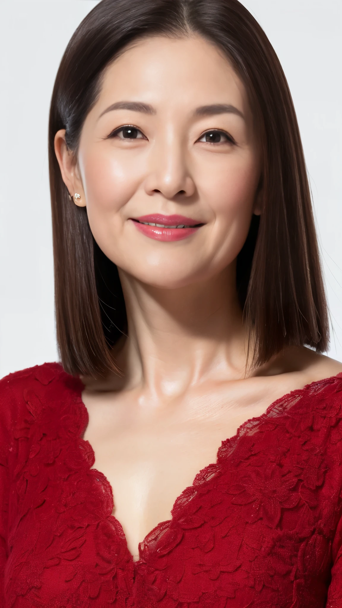 Super high quality, Remove the background, gravure, facing the front, ((Old face)), bright red lips, flashy makeup, from the chest up, masterpiece, highest quality, super detailed, realistic, super dense skin, perfect anatomy, (1 Japanese mature woman), (alone), 95 years old, close up of face, Mature Woman Politician, Glamour, Sexy, pure white skin, looking at the viewer,
