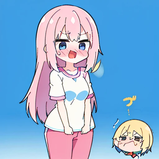 (master piece、super detail、highest quality、8k、32K、High resolution、Kyoto Animation Style Anime Illustration、highest qualityの公式アートの特徴: 1.6)、(caregiver) 、cute女の子 1 人、solo、Are standing、whole body、predecessor、Makeup、cute、: 1.3)、(Loli:1.2)、(cute:1.5)、セクシーなcute女の子、Morning park during a run、shortness of breath、(Sweat)1.4、Satisfied smile、Wearing a light brown sports bra and jogger pants、Transparent shirt、Soft and clean focus、Realistic lighting and shading、Active、dynamism、(light pink hair、twin blade、long hair、hair ribbon、cuteリボン: 1.1)、thin eyebrows、big breasts、women stink、????、shyness、blush、Gas comes out of the butt、put pressure on your face、lots of gas、My body trembles、Hip Attack、Feeling like diarrhea、narrow space、poison gas