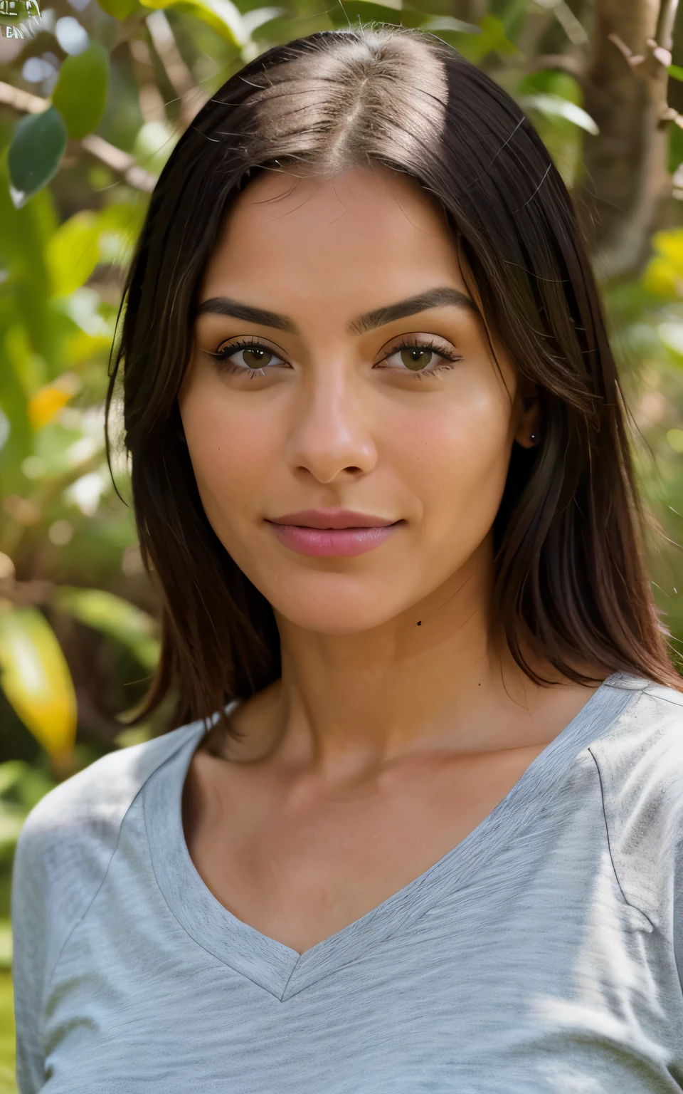 Selfie Hermosa morena con reflejos rubios con una camiseta (en casa), muy detallado, 22 years, , tetas, Cara inocente, cabello ondulado natural, ojos azules, high resolution, obra maestra, Mejor calidad, Alto detalle intrincado, muy detallado, Sharp focus, piel detallada, realistic skin textura, textura, ojos detallados, profesional, 4k, sonrisa encantandora, disparado en Canon, 85mm, Poca profundidad de campo, Kodak Vision Color, cuerpo en forma perfecta , extremadamente detallado, Photography_\(Ultra\), fotorrealista, Realista, Postprocesamiento, maximum details, Aspereza, vida real, Ultra realistic, fotorrealismo, Photography, 8k UHD, Photography, tetona