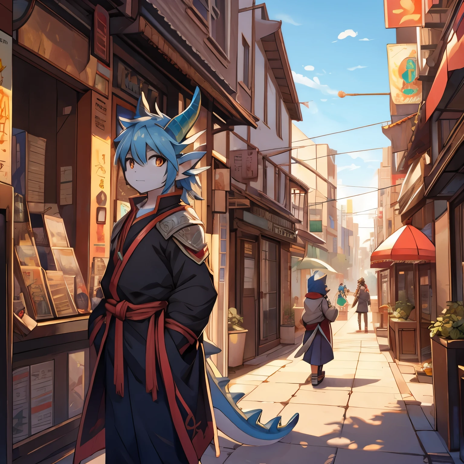 dragon child，city street