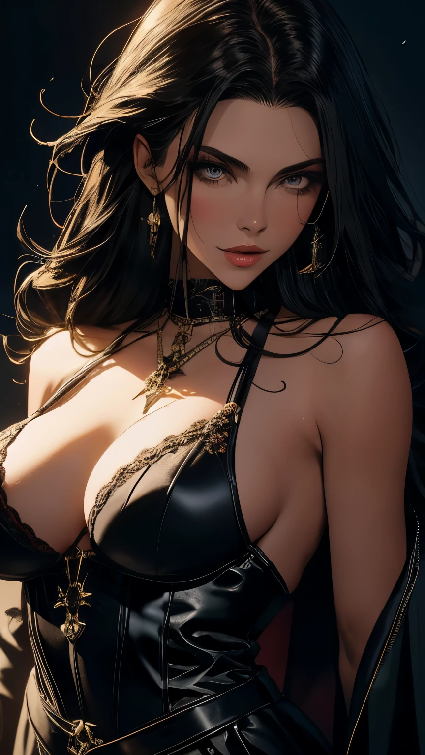  sexy clothes, character portrait, 3 9 9 0 s, long hair, intricate, elegant, highly detailed, digital painting, artstation, concept art, smooth, sharp focus, illustration,((massive perfect breast)),,, cleavage,,,,,, dark purple eyes, black hair, gothic makeup, dark colors, high contrast, dark atmosphere, highly detailed skin texture, extreme details 