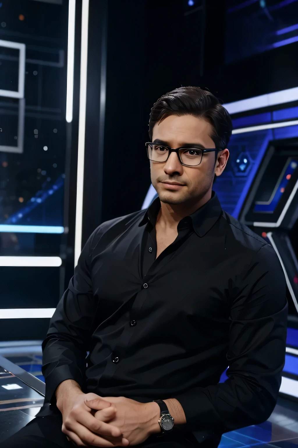 man with glasses on the show “Who Wants to Be a Millionaire” 