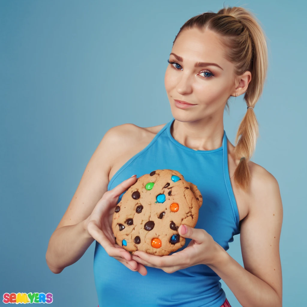 Marija. (best quality, highres, ultra-detailed), (realistic:1.37)

Image divided into 8 parts, catalog of different types of "Cookie Monster" next to stunning ponytailed Czech anorexic sexy woman,, (vivid colors), (concept artists), natural lighting