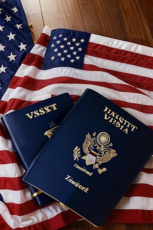 Us visa us flag passport ,(Highlight Us visa picture)