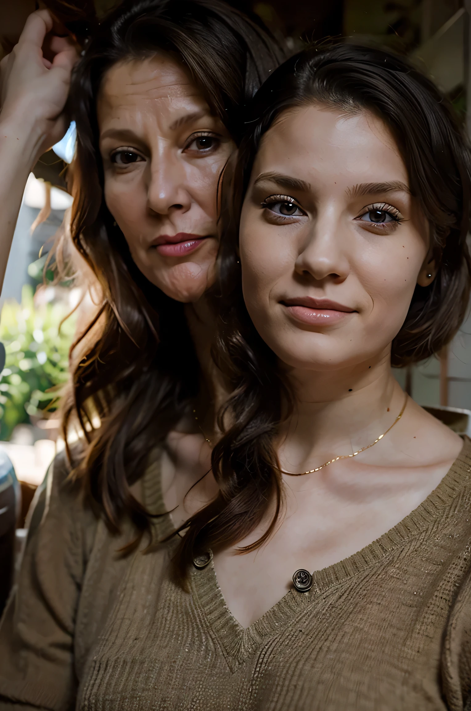 mom, age 50, pretty, concerned, soft skin,