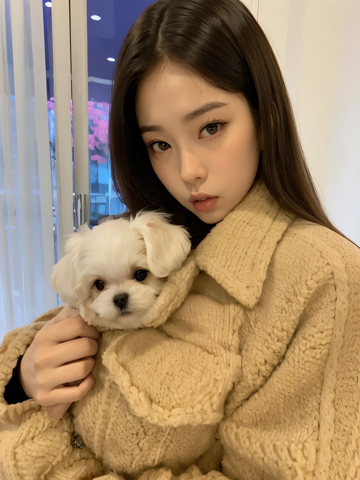 a woman holding a little white dog in her arms, jennie blackpink, jossi do blackpink, Ulzzang, parque roseanne de blackpink, Sha Xi, jaeyeon nam, com cachorros, Heonhwa Choe, Kim Doyoung, Jisoo do Blackpink, Jinyoung Shin, Jisoo do Blackpink, chiho, com hera, level, estacionar a partir de-min