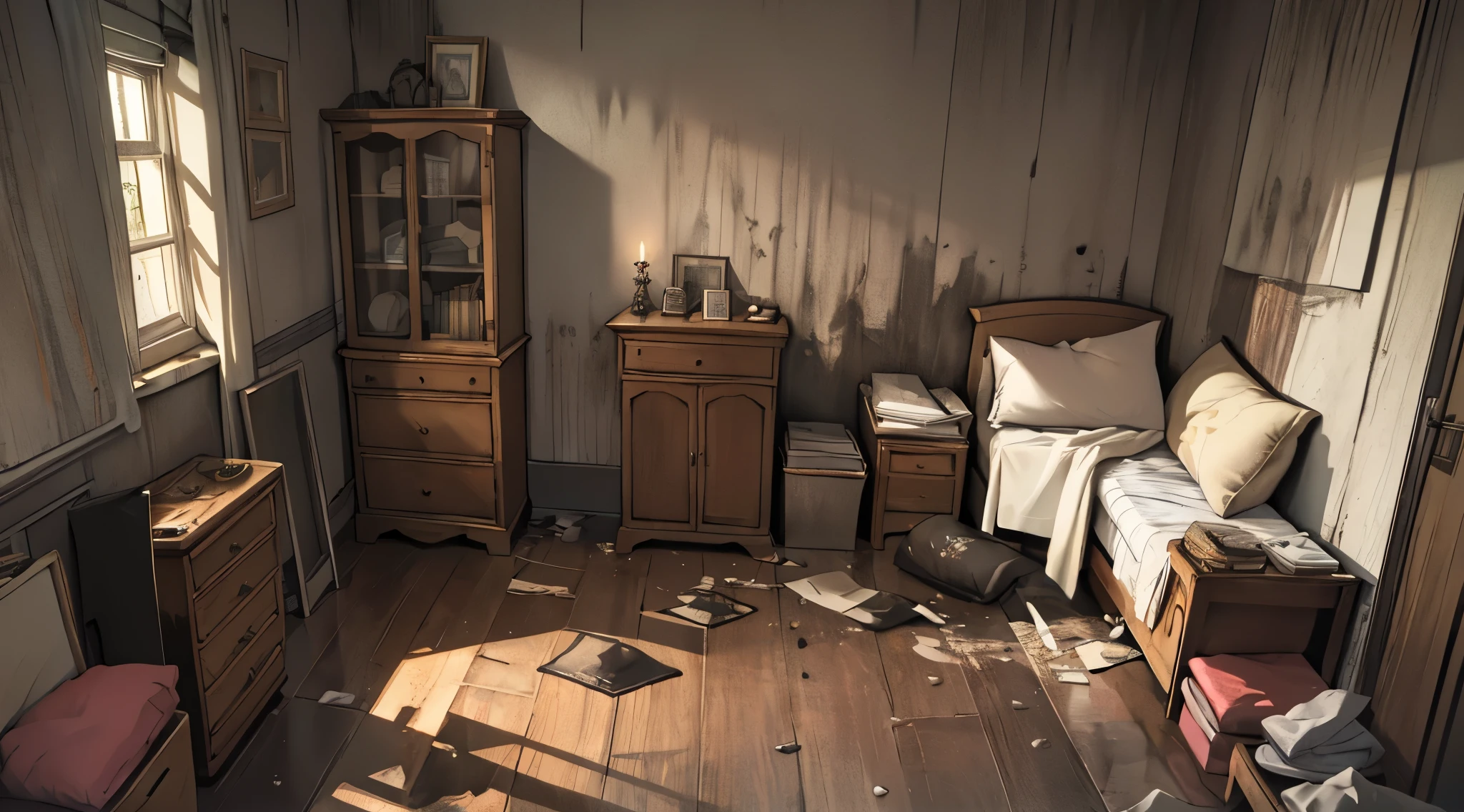 Summer Apartment Horror Pictures,Atmosfera Assustadora,The coffin approached)