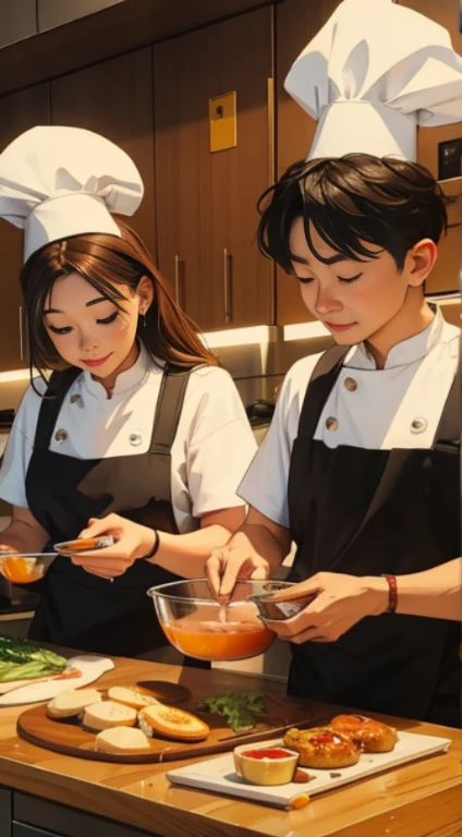 couple cooking