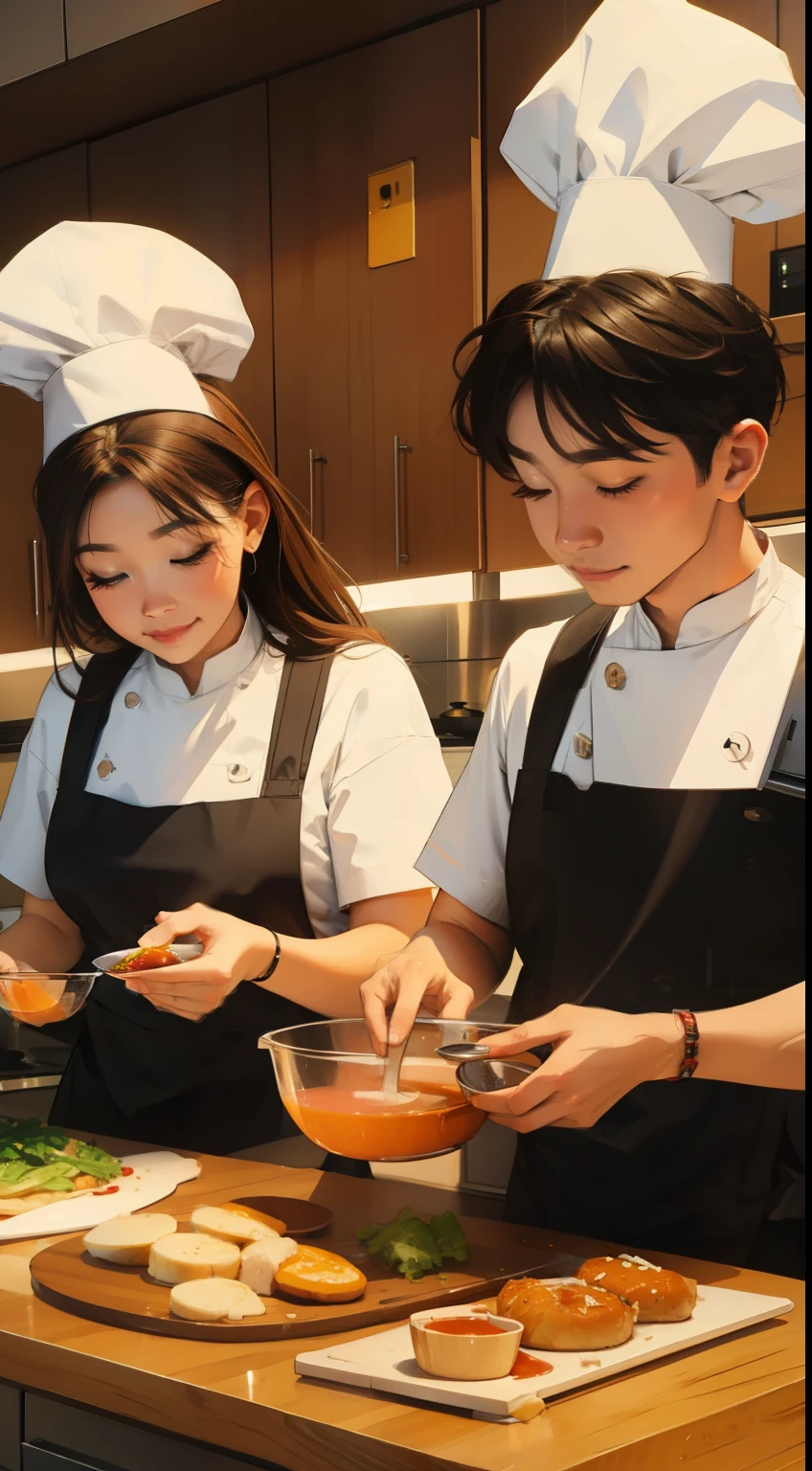 couple cooking