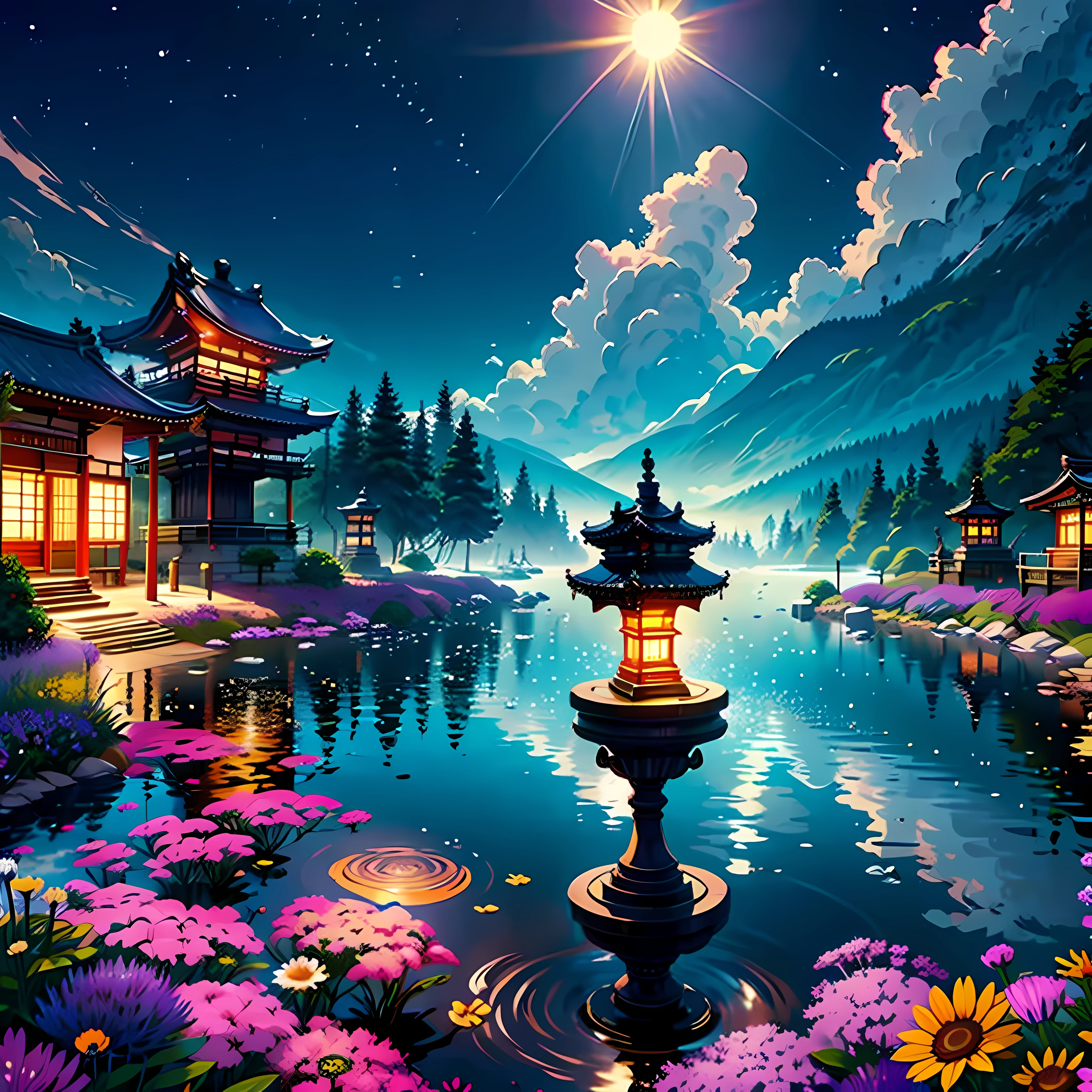Développer un design charmant inspiré de l’univers de Stardew Valley, se concentrant sur plusieurs étoiles violettes. Ces étoiles doivent avoir une apparence unique et captivante, représentant l’atmosphère magique et enchanteresse du jeu. Les traits et le style du dessin doivent ressembler au charmant aspect pixélisé de Stardew Valley, s’assurer que le design est fidèle à l’esthétique du jeu,Rappelez-vous que l’objectif est de créer une illustration magique et attrayante qui transmet l’atmosphère chaleureuse et merveilleuse de Stardew Valley, mettant en valeur les étoiles violettes en tant qu’éléments centraux du design
, (Éclairage de jante): 1.2, tons chauds, sun réflexion, ombres douces, Couleurs vives, Effet pictural, ambiance de rêve BREAK lac pittoresque, montagnes lointaines, le soleil, L&#39;eau calme, réflexion, Nuages ensoleillés, environnement tranquille, Coucher de soleil idyllique, ultra détaillé, Art officiel, Fond d&#39;écran de l&#39;unité 8k, emmêlé, mandalas, Japon, animé, temple, ambiance japon, montagne japonaise, temple japonais, Bouddha, Pixar, HD, Quality : 8K, detail, realiste, High Quality.