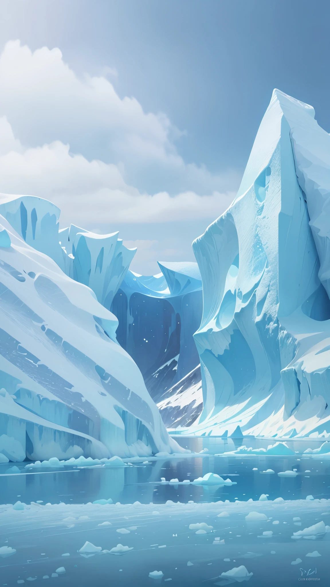 Antarctica,iceberg,snowfield,Pixar style, best quality, stills, ,high details, high quality, masterpiece, ccurate, super detail,