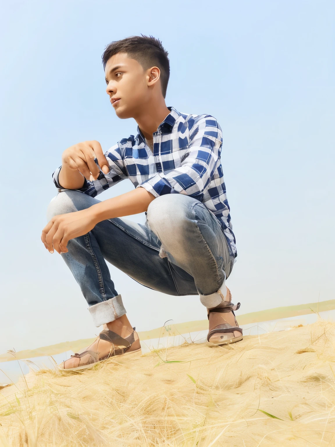 Change the background of image and create a handsome boy realistic AI  Avatar 