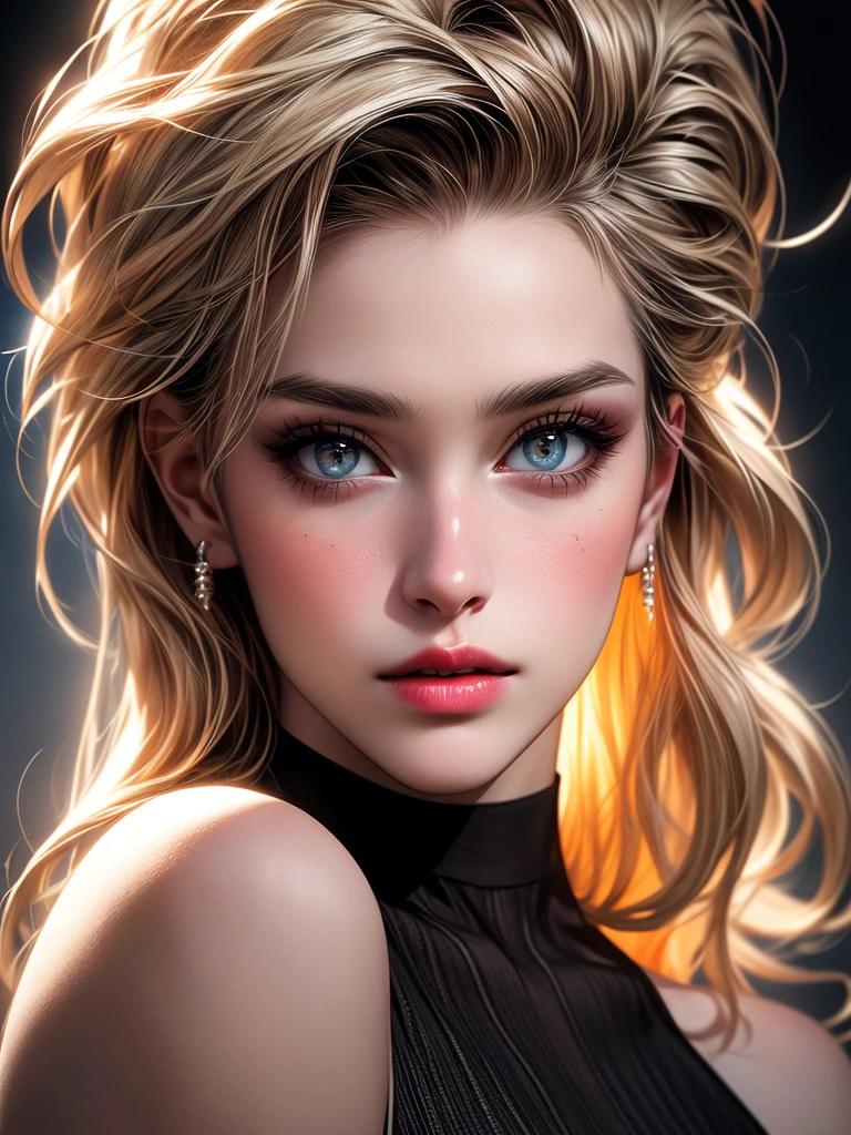 (best quality,highres:1.2),ultra-detailed,(realistic:1.37)
a woman with long, blond hair and colorful makeup
luminous reflections, luminous shadows
close-up, eye-catching 
in the style of anton fadeev, nene thomas, steve hillier
portrait, vibrant colors
blond hair flowing, glossy lips
detailed eyes, mesmerizing gaze
soft lighting, emphasizing features
subtle highlights, enhancing depth
expressive facial features, fine details
glowing skin, flawless complexion
artistic background, complementing the subject's beauty
balance of light and shadow
radiant allure, capturing attention
captivating and breathtaking artwork.