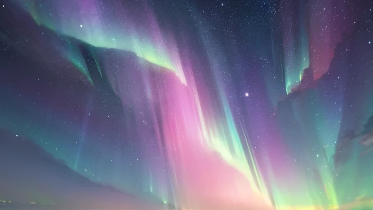 deep sea aurora starry sky