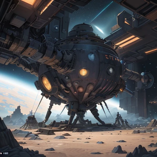 A captivating depiction of a space station floating in the vastness of space., (Stunning cosmic background), (Detailed spacecraft design), (Realistic rendering), (Progressive and proportional), (Futuristic architecture), (Focus on accuracy), (Intricate mechanical details), (Immersive lighting effects), (Awesome sense of vastness), Trending on artstation, (CGSociety Trends), (Showcase the wonders of space exploration), (Evoking a sense of technological progress), (Entorno of Premium Space), (The attention to texture and materials is impressive), (Depictions of astronauts or extraterrestrial life), (Conveys a sense of tranquility and wonder), (Capturing the beauty and mystery of the universe), (Skillfully express depth and perspective),eddy,houtufeng,huge nave dining room