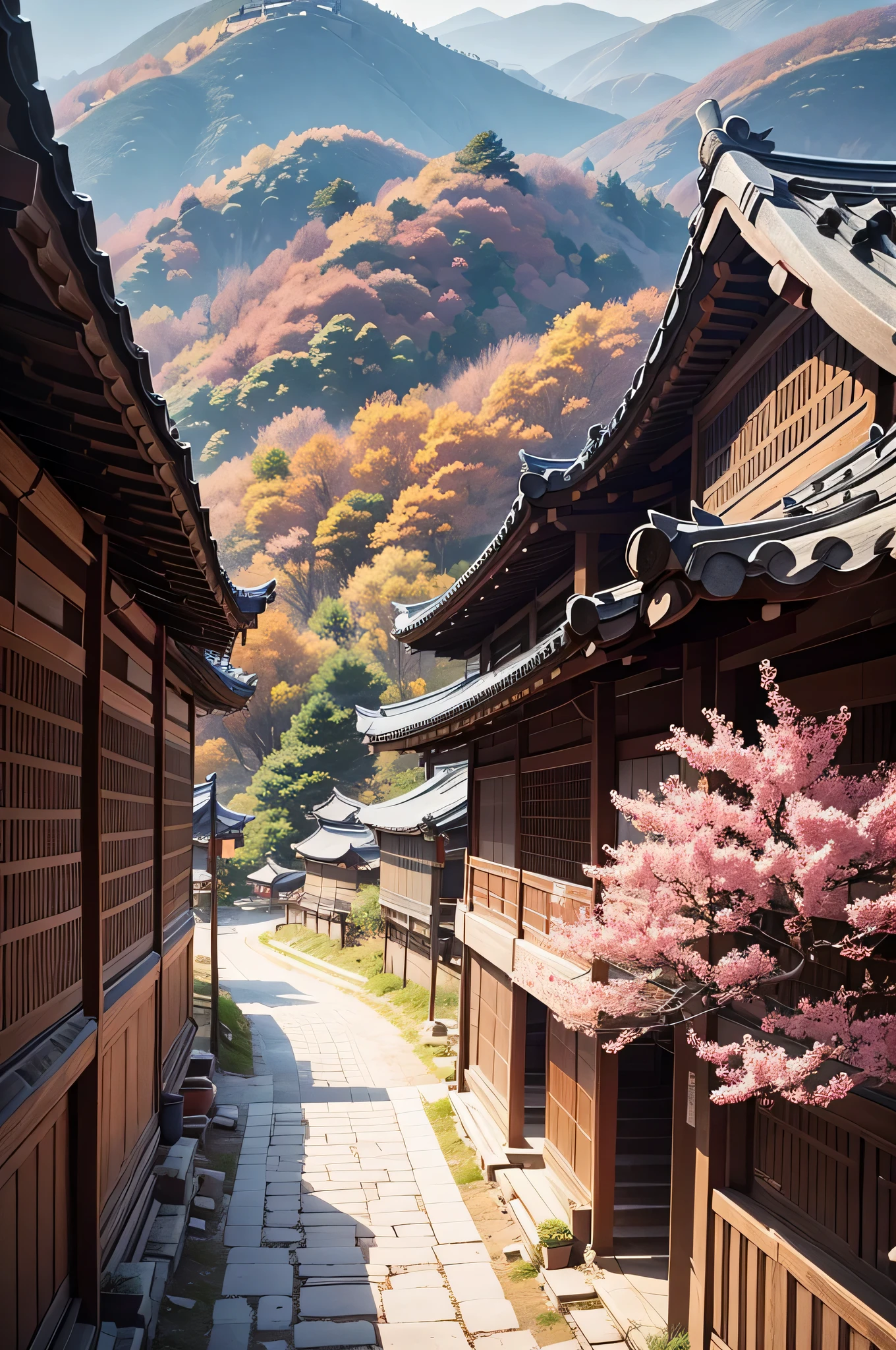 View of Namsangol Hanok Village