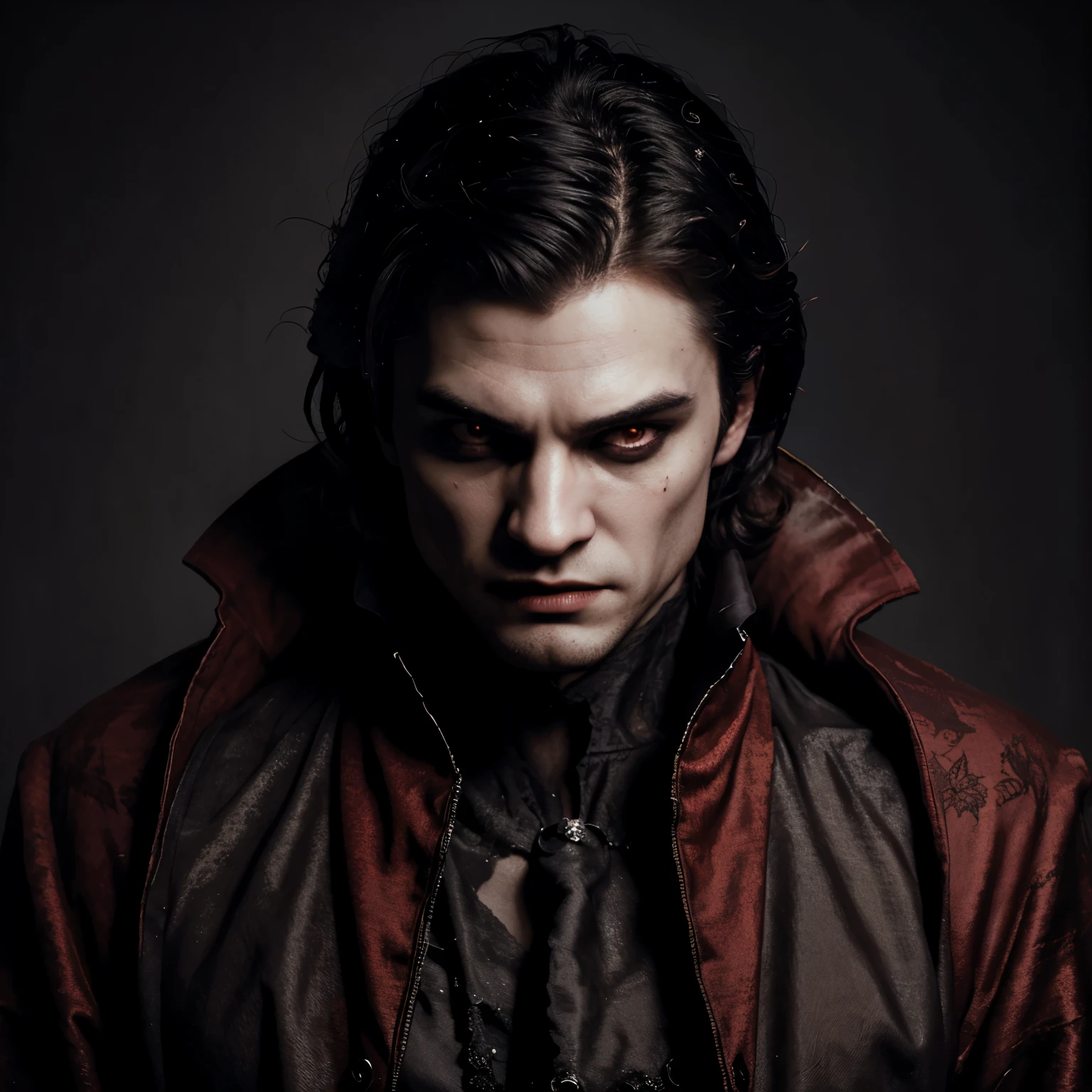 creepy, nasty, nightmarish, Mshiff, wallpaper art, UHD wallpapers, a vampire, Handsome guy, 