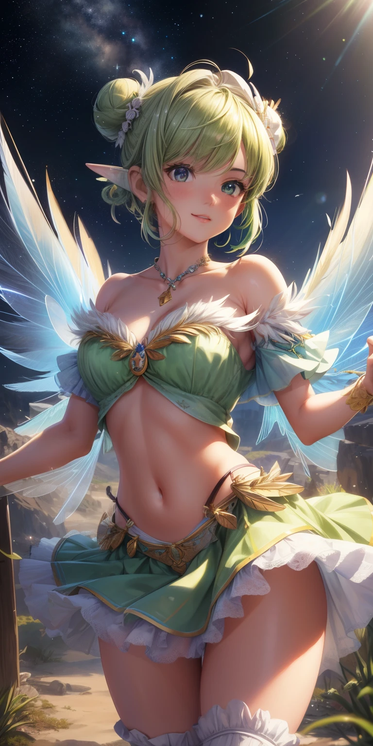 (Tinker Wife:1),Tinker Bell、mini skirt、超mini skirtレオタード、clear feathers、Legs open to show white panties、 smile, cute, cute pose, looking at the viewer, thick thighs, white panties single hair bun, short hair, (Strapless Green Dress:1), (fairy wings), are flying, (chest focus:1.2), From above,
(realistic:1.2), (realism), (masterpiece:1.2), (highest quality), (Super detailed), (8K, 4K, Complex),(full body shot:1),(cowboy shot:1.2), (85mm),particles of light, lit, (very detailed:1.2),(detailed face:1.2), (Gradation), software, colorful,(fine eyes:1.2),
(detailed landscape, in a glass bottle:1.2),(detailed background),detailed landscape, (dynamic angle:1.2), (dynamic pose:1.2), (third law_composition:1.3), (Action range:1.2), wide shot, dawn, alone,