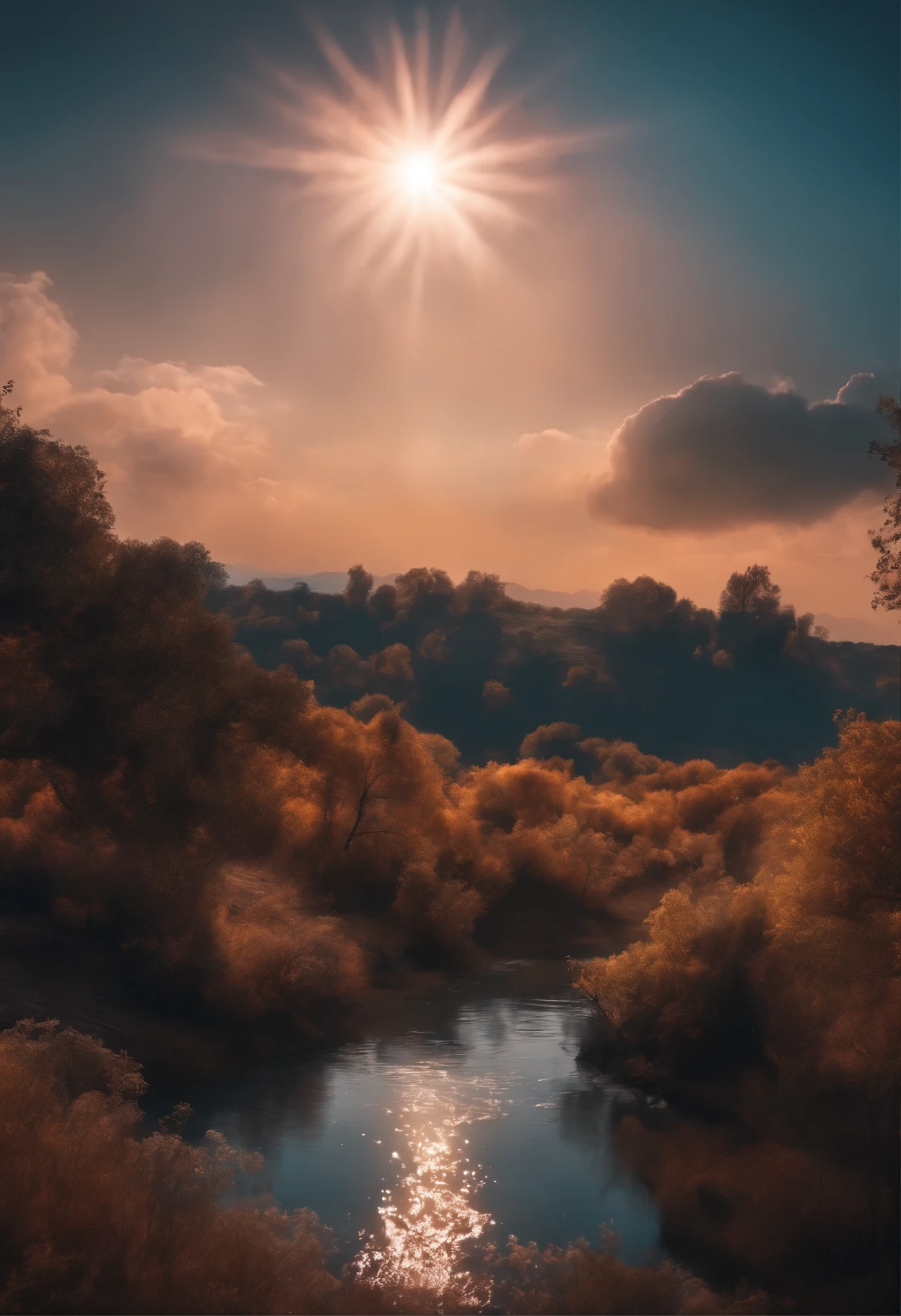 Ultra-realistic merging image of the first world graphics,Mach,sky frame