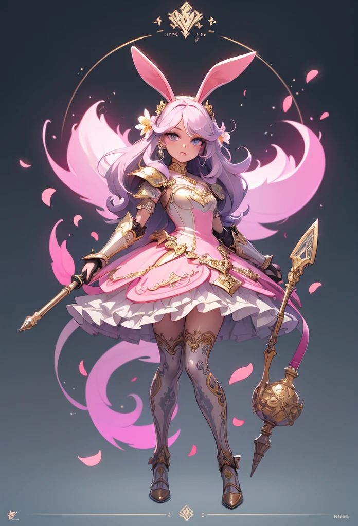 ((Highly accurate drawing in every detail)Extremely precise depiction)[High resolution],(detailed illustrations,Very detailed and precise drawing,Delicate drawn lines with tempo,Realistic texture expression),[color traced main line],(fantasy world battlefield [burning castle]),(GIRL ROBOT  (pink rabbit [METALFACE[clear lenticular iris]])) [WEAPON MACHINE],(([petal] metal dress [frills]) [flower pattern] [Clear pink translucent armor that covers the body surface]) [ribbon]) [Energy tubes that glow at the joints],[use a sledgehammer as a weapon],[[Mobile Weapon Gigant Size][science fiction mechanical]],(Metallic luster on metal parts),(intricate and beautiful decoration [Dense detail]),(Precisely drawn face)[perfect eye details(Beautifully detailed iris)[Eyes like deep jewels]],[long and beautiful eyelashes],[precisely drawn hair [Beautiful and shiny hair details]],(perfect hand details [Beautiful fingers with no damage [beautiful nails]]),(perfect anatomy(perfectly balanced proportions))[[full body portrait]],[ideal color coordination(Accurate simulation of light and material interactions)],[Visual art that tells a story].