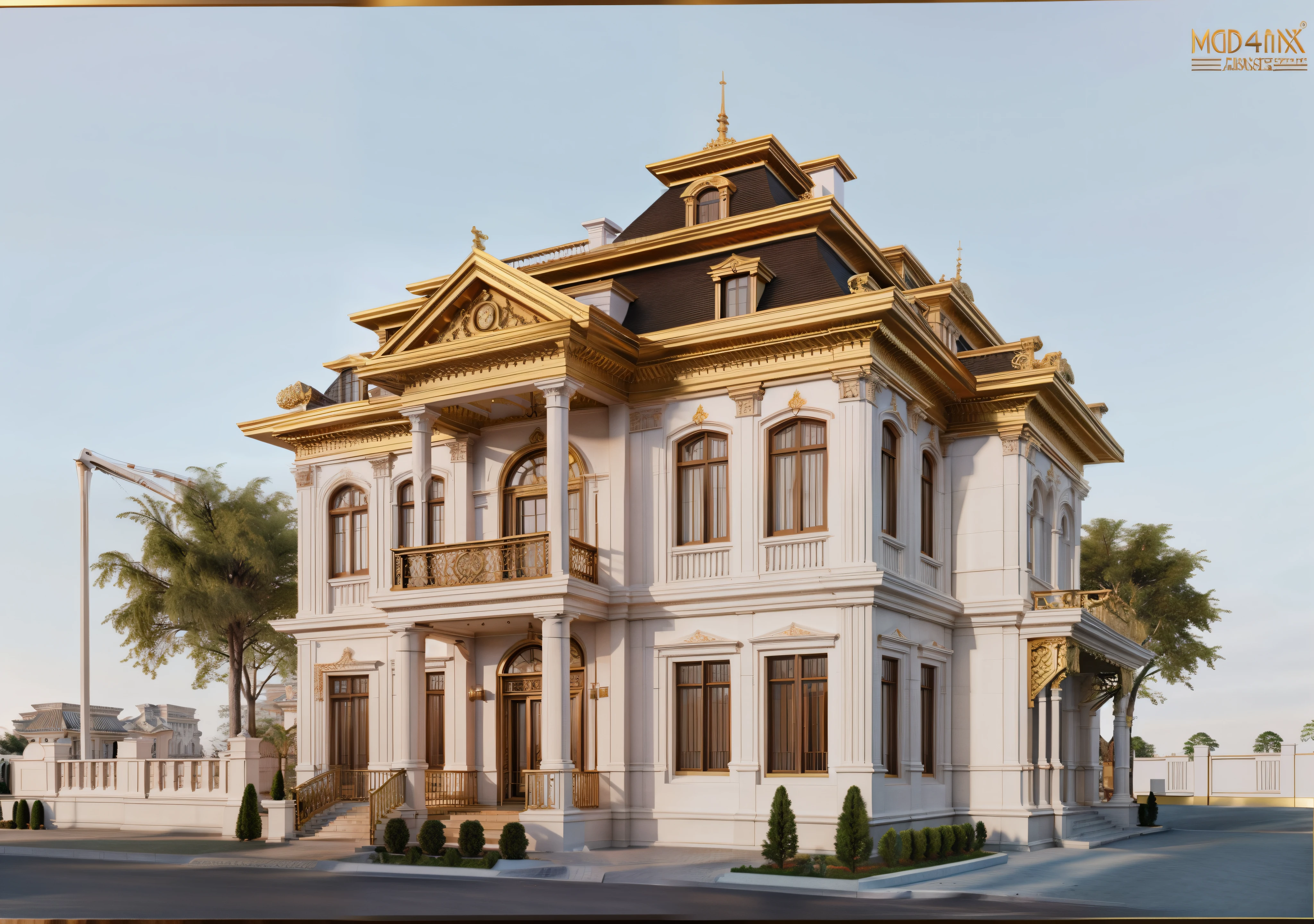 masterpiece,best quality, 8k uhd, a close up of a drawing of a house with moudin gilded, highly detailed architecture, highly detailed - n 4, hihgly detailed, frontview, inter dimensional villa, an extremely detailed building, 3d highly detailed, 3 d highly detailed, detailed architecture, ultra highly detailed, highdetailed, highly detailed design, render 3d max