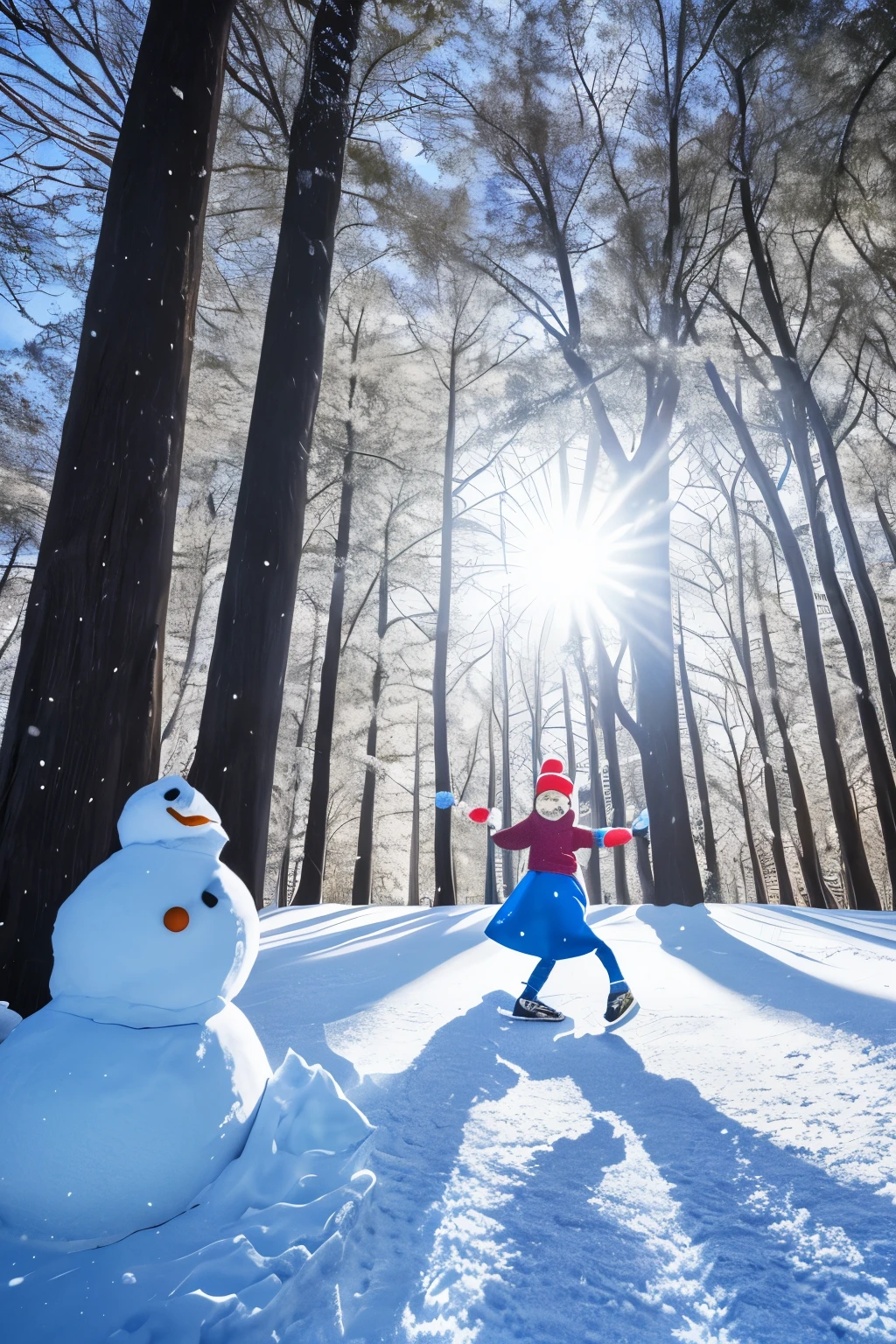Cinematic masterpiece captured by Phantom High-Speed Camera, snowman dancing and talking with vibrant, colorful movements, clouds and sun dancing in the sky, wide-angle UHD lens, 32k resolution for maximum sharpness and detail, intricately captured frames, highly dynamic contrast, true-to-life vibrant colors, AR 16:9 aspect ratio, 24 frames per second to match natural motion, perfect synchronization between speed and movement.
No grain or noise, only rich detail and motion, each snowflake distinctly captured, sun rays filtering through the winter trees, sunset casting warm hues, shadows perfectly balanced, no sign of erratic motion