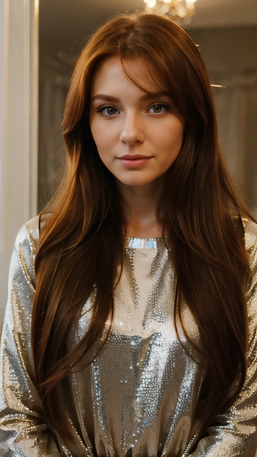 A gorgeous, pretty, shiny, kind-hearted, warm-hearted, sweet, polite, sensitive, friendly, charming, stylish, ginger long haired russian woman

