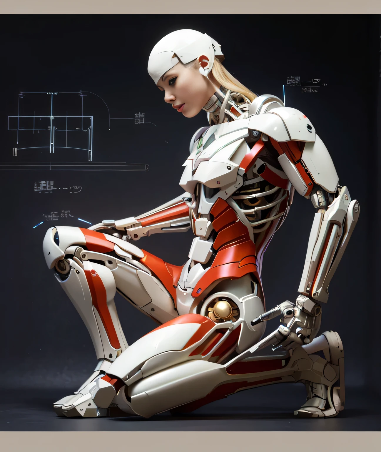 perfect android girl, cyborg - girl, cute cyborg girl, robot girl, girl in mecha cyber armor, beutiful girl cyborg, cyborg girl, female robot, fully robotized!! girl, A mix of anime robots and organic matter, cool cyborg movie stills, japanese cyborg, cyborg fashion model, The perfect cyborg woman、 Realistic character humanoid body, Human Structure Concept Art, intricate mechanical body, elegant body structure, detailed human body,